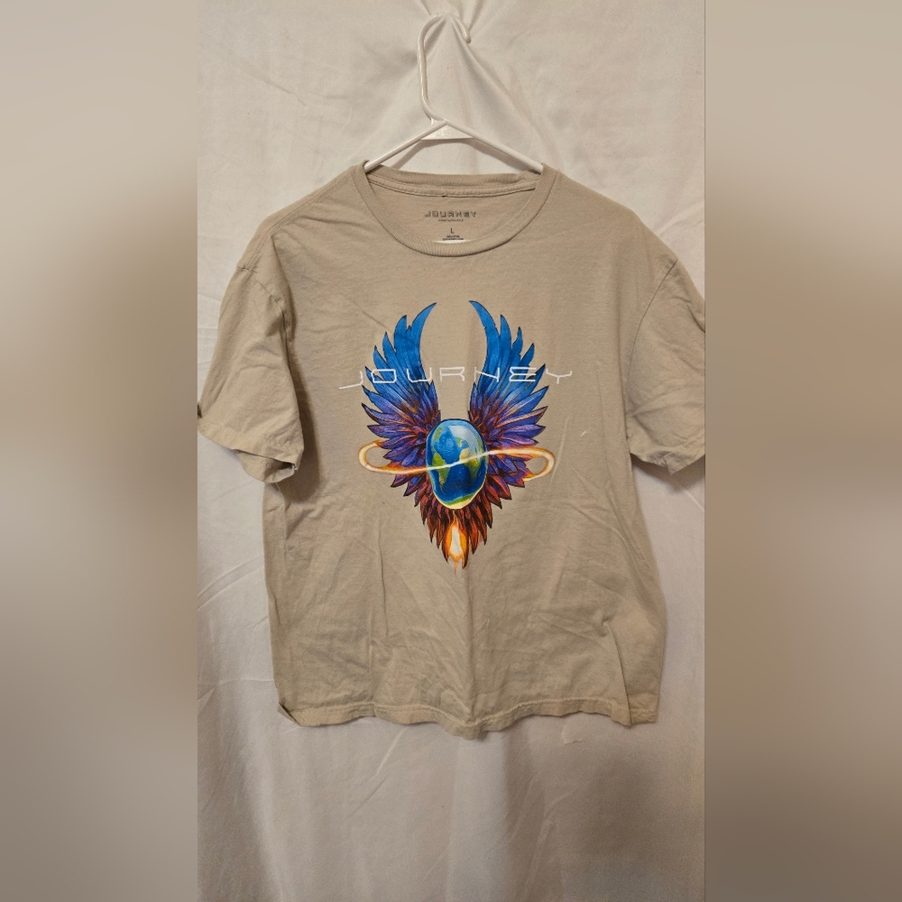 Mens Beige Graphic T-Shirt